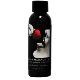 Earthly Body Edible Massage Oil Strawberry 2oz