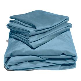 Liberator Fascinator Liquid Velvet Sheets Q Cyan