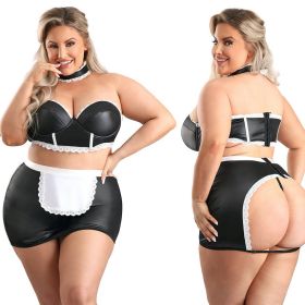 Fantasy Lingerie Play 5 Star Service Maid (Option: Black 1x/2x)